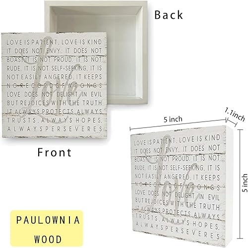 Vista 16 de Knibeo Letreros para decoración del hogar, reúnete en la mesa y disfruta del tiempo juntos, caja de madera, placa de bloque para el hogar, comedor