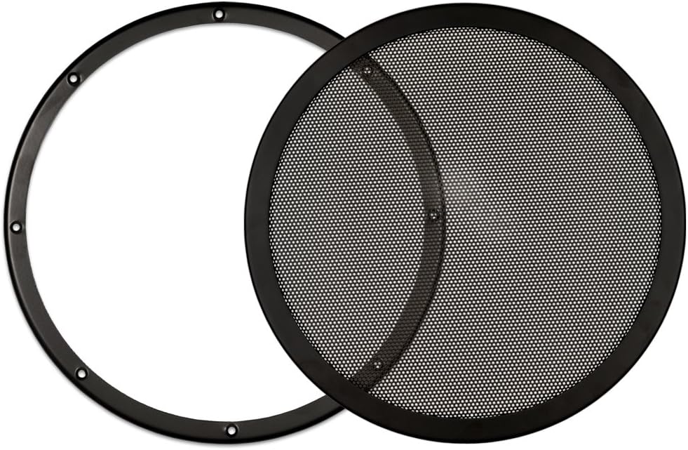 Goldwood Snap On 12" Subwoofer Grille Steel Mesh Speaker Black (SGM12)