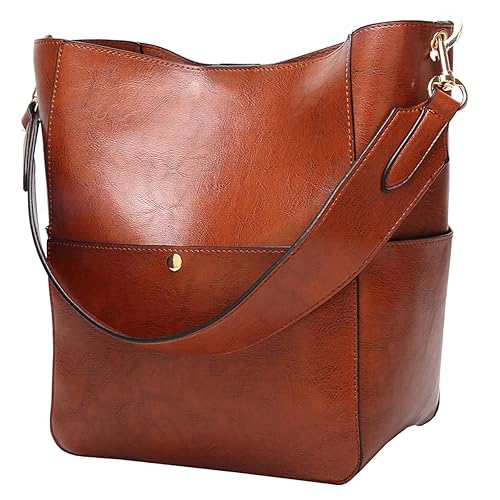 Molodo Womens Handbag, Pu Leather Bucket Tote Purse And Handbags