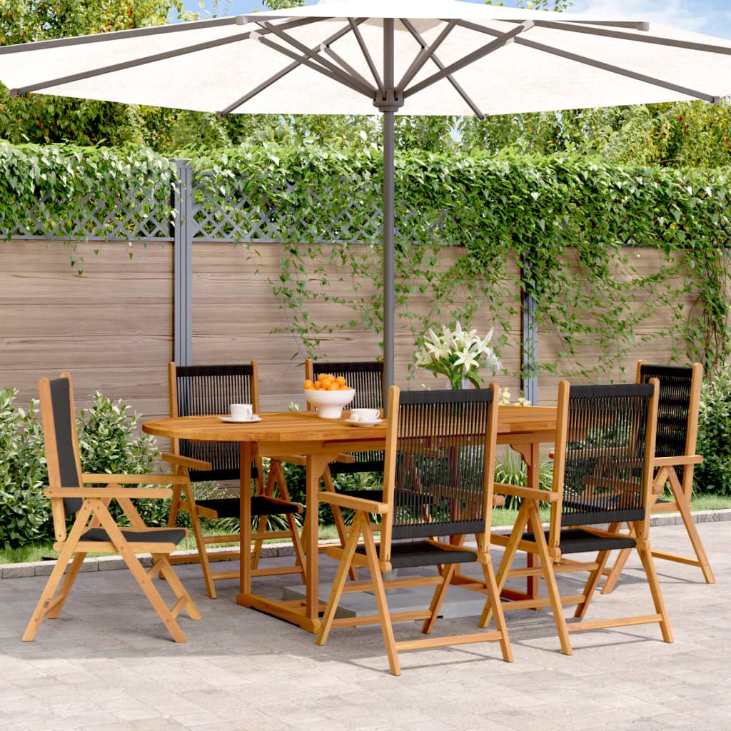 vidaXL Mesa de Comedor Exterior Extensible y Plegable Madera de Acacia Maciza