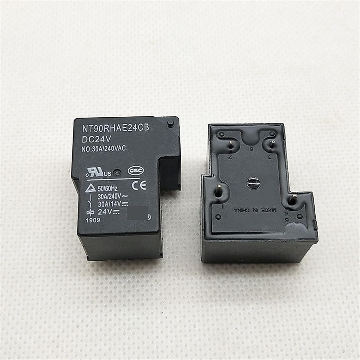 2PCS NT90RNAE12CB NT90RNAE24CB NT90RHAE12CB NT90RHAE24CB Power Relay DC12V DC24V 30A 40A 4PIN (Size : NT90RHAE24CB 24V 30A)