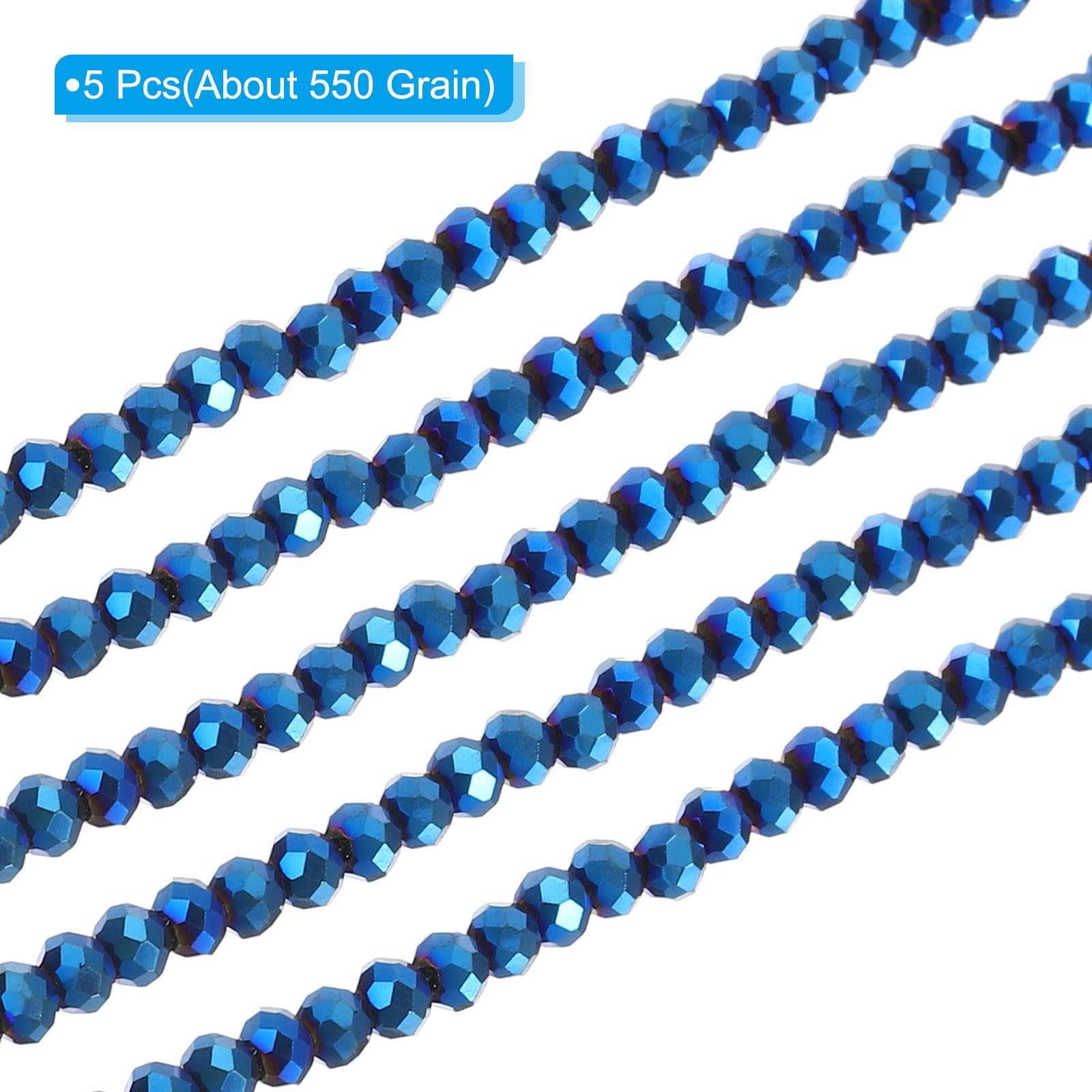 PATIKIL 4 mm Briolette Rondelle Glass Beads - Image 3