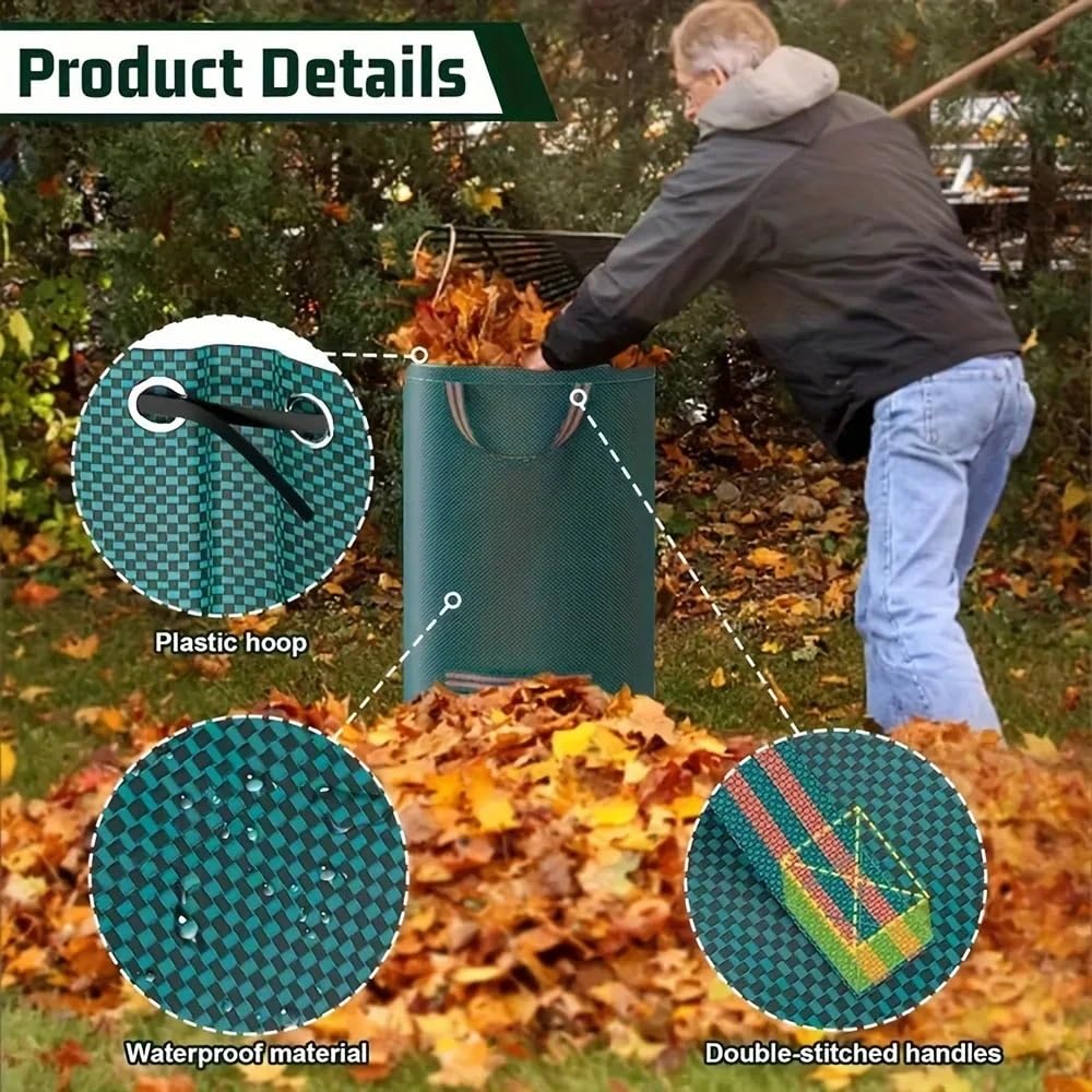 Bolsas para residuos de jardín, reutilizables para recolección plantas y hojas Bolsa para hojas