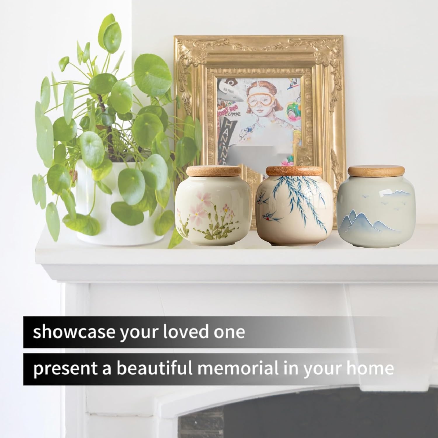 Small urns Set for 3-3 inches Ceramic Keepsake Urns 3 Piece for Human Ashes, Funeral Memorial Urn Hold 10 Cubic inches for Adult, Child, and Pet - Image 5