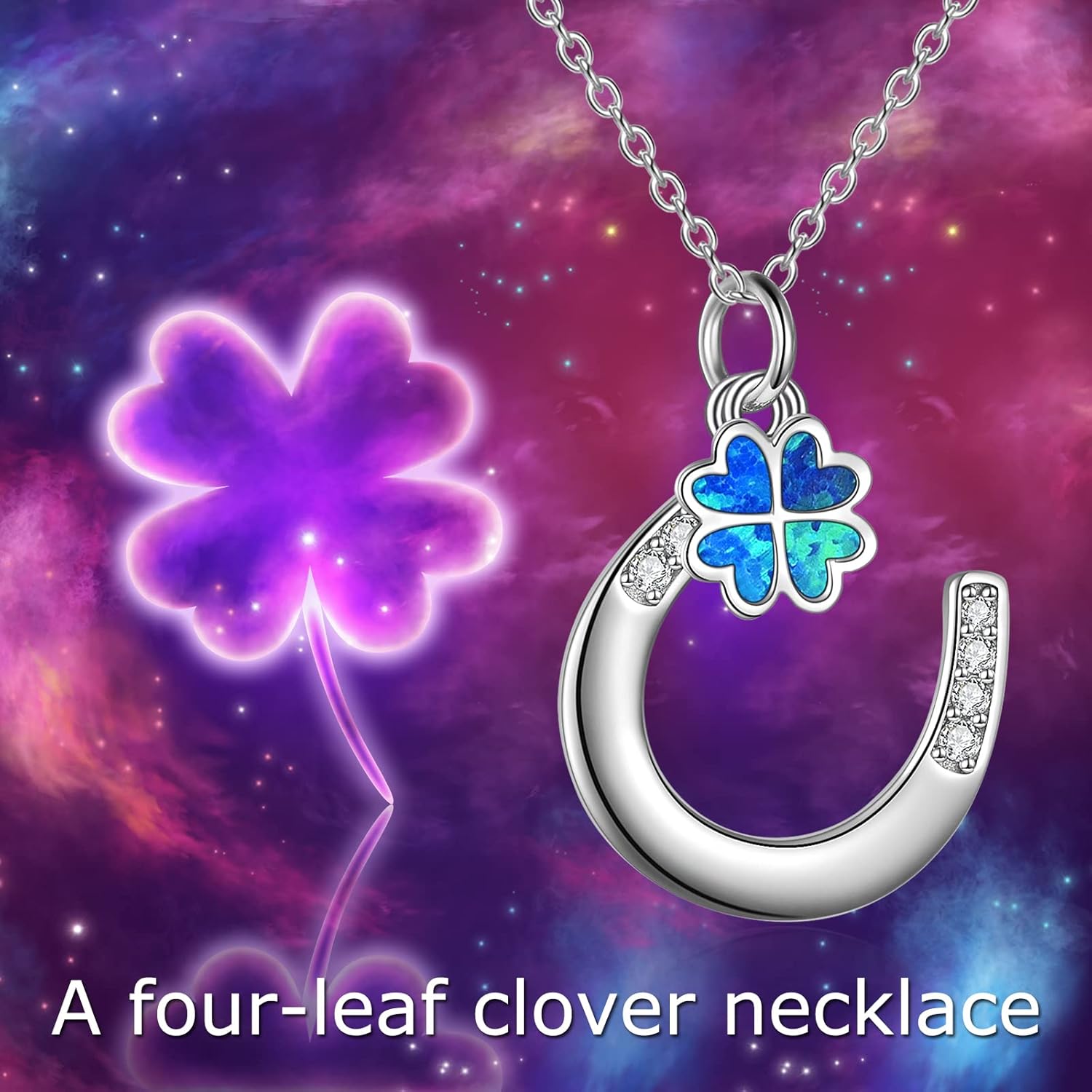 YFN Horseshoe Necklace for Women Sterling Silver Horse Jewelry Gifts for Women 18" - Image 6