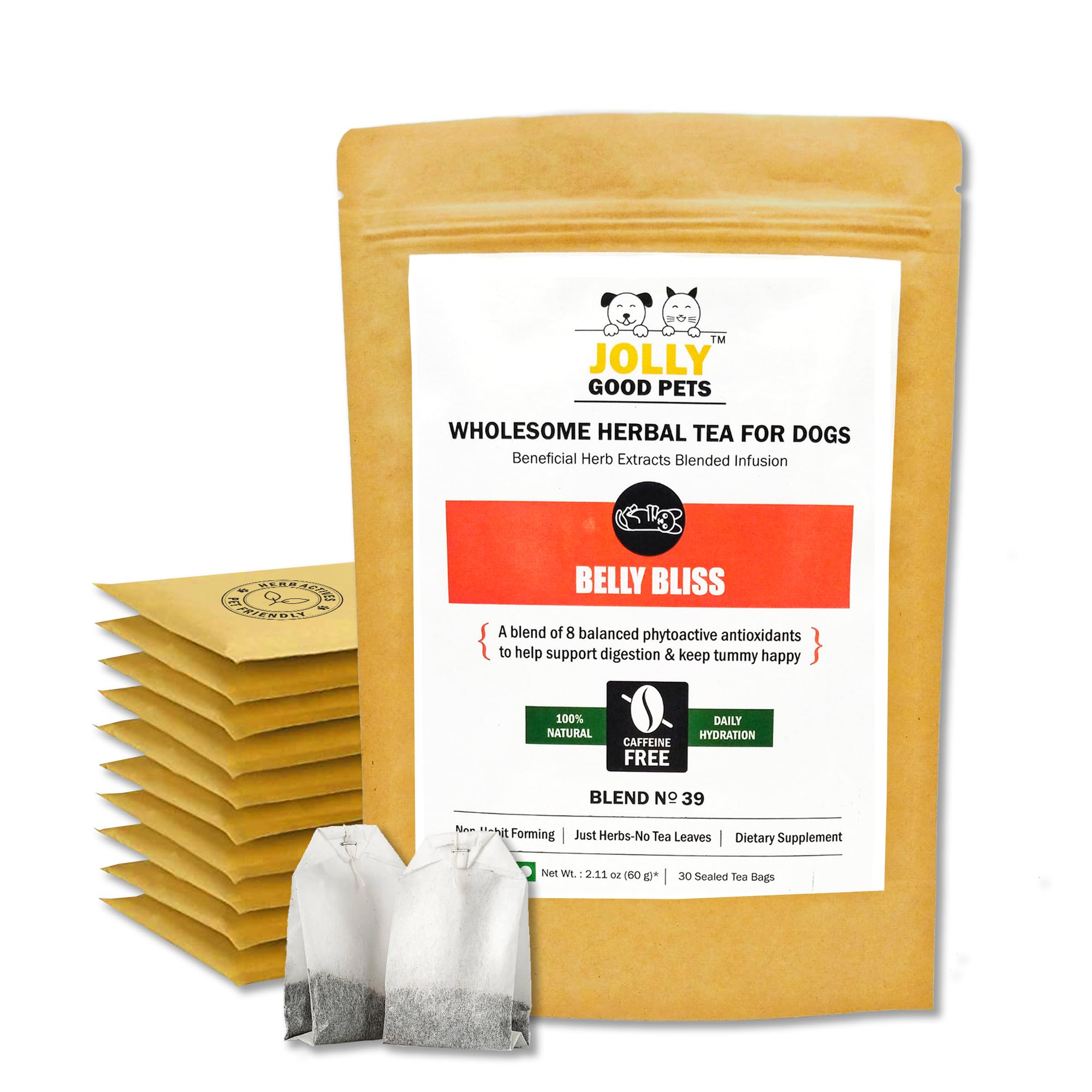 See full amazon price history chart for Jolly Good Pets ‘Belly Bliss’ Holistic Herbal Tea for Dogs I Helps Support Digestion & Gut Health I 100% Plant-Extracts, Zero-Caffeine I Pack of 30 Tea Bags Jolly Good Pets ‘Belly Bliss’ Holistic Herbal Tea for Dogs I Helps Support Digestion & Gut Health I 100% Plant-Extracts, Zero-Caffeine I Pack of 30 Tea Bags (B0CLFHLKS9) Amazon Price History, Amazon Price Tracker