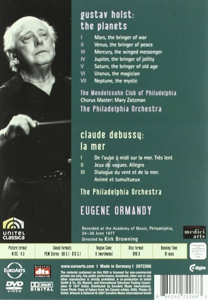 ホルスト: 惑星 / ドビュッシー: 海 DVD Amazon.co.jp: Holst:the Planets / Debussy:La Mer [DVD] : DVD
