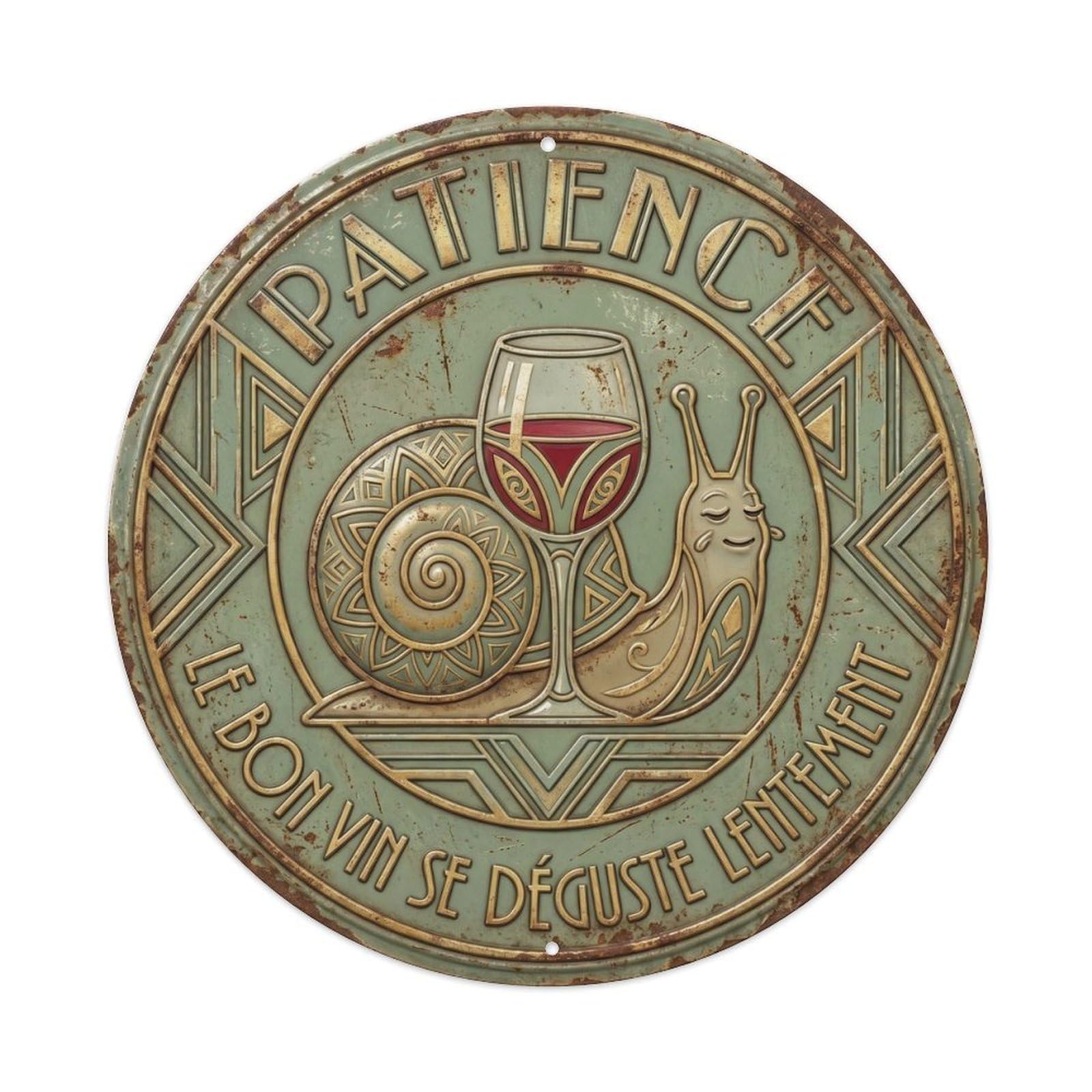 Patience Humorous Lounge Patience Vintage Metal Tin Sign Plaque Wall Decor for Cafe, Club Bar, Office, Garden Metal Poster 8x8Inch