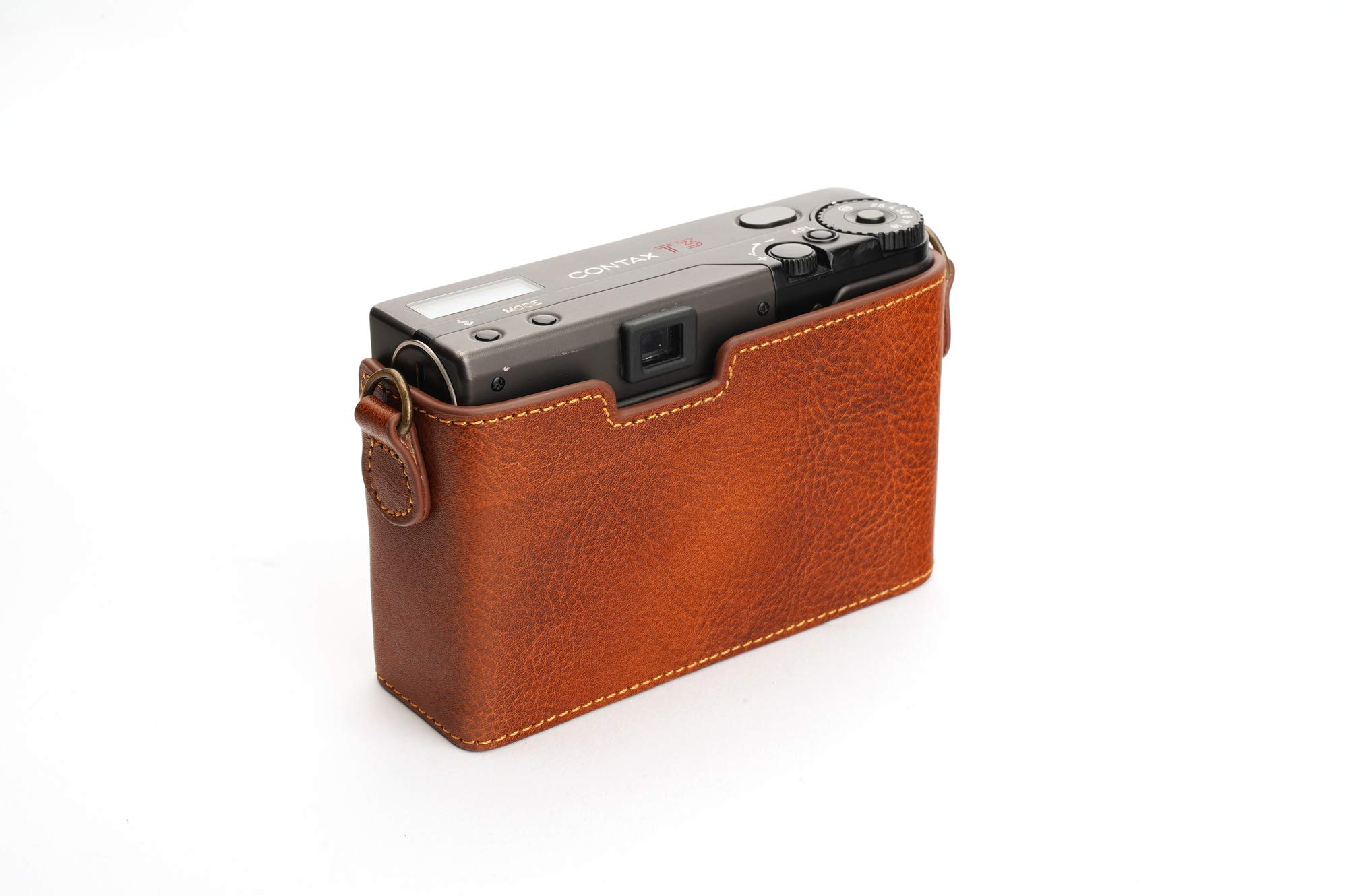 Amazon.co.jp: BolinUS Contax T3ケース ハンドメイド 本革 ハーフ