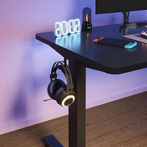 Vista 32 de Flexispot - Marco de escritorio ajustable en altura, soporte eléctrico para colocar en casa, oficina, escritorio (marco blanco solamente)