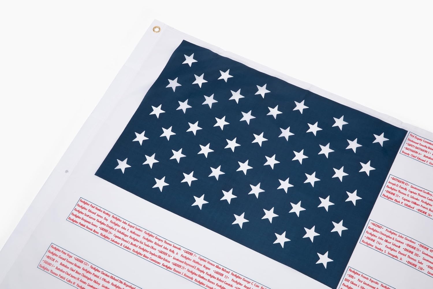 Flag of Heroes: Contains names of all emergency personnel lost on September 11, 2001