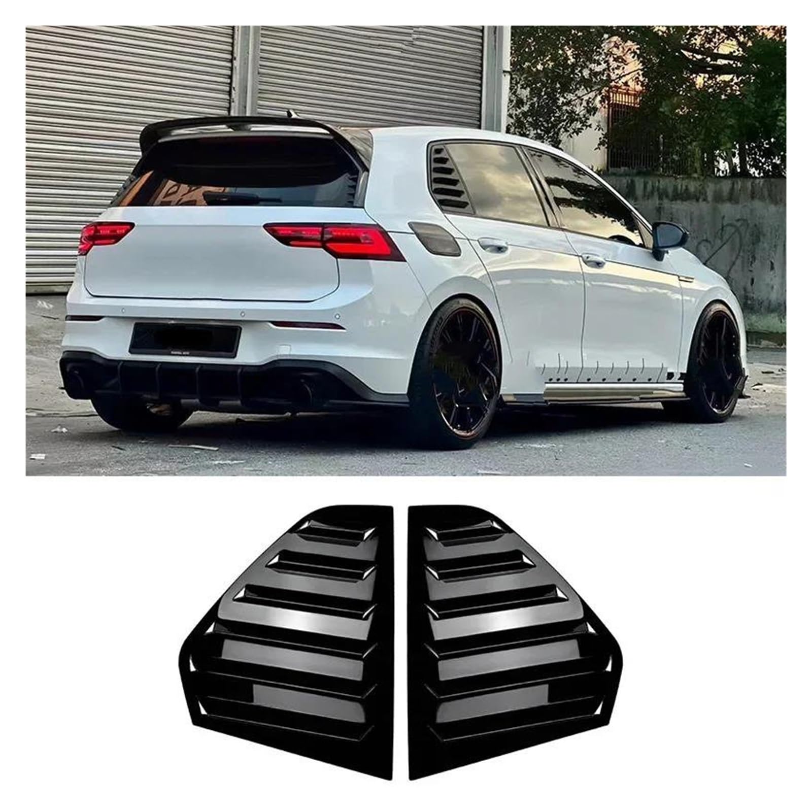 Alerón Ventana Trasera del Coche para Golf 8 MK8 para MPI para TSI para TDI para para GTD para GTE R para Line 2019-2023 Rejillas Ventana Trasera Automóvil Cubierta Persiana