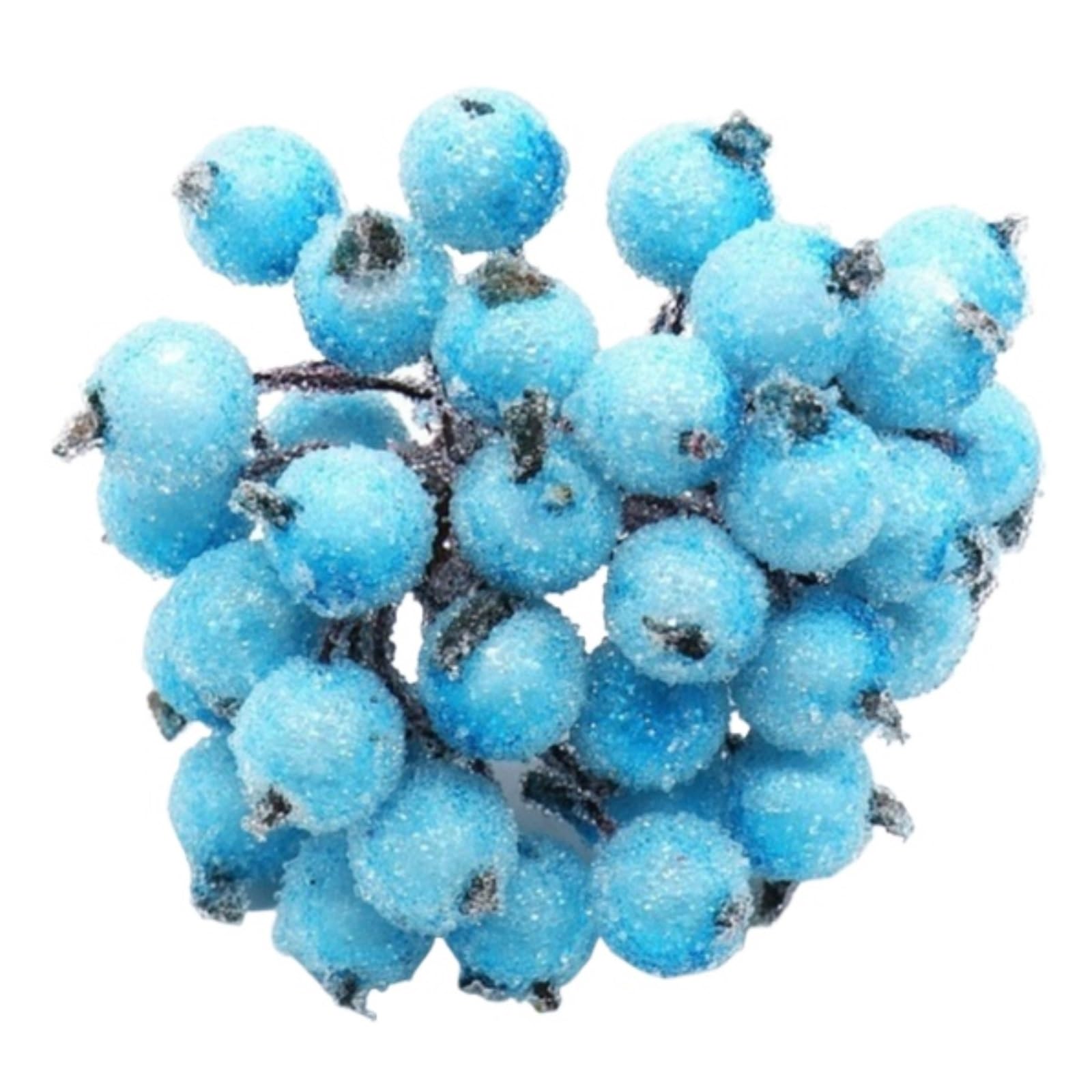 CVdrtyED Reusable Artificial Fruit Display 3 Pieces Artificial Frosted Berries Simulation Fruit Home Decoration Kitchen Ornaments(Light Blue)