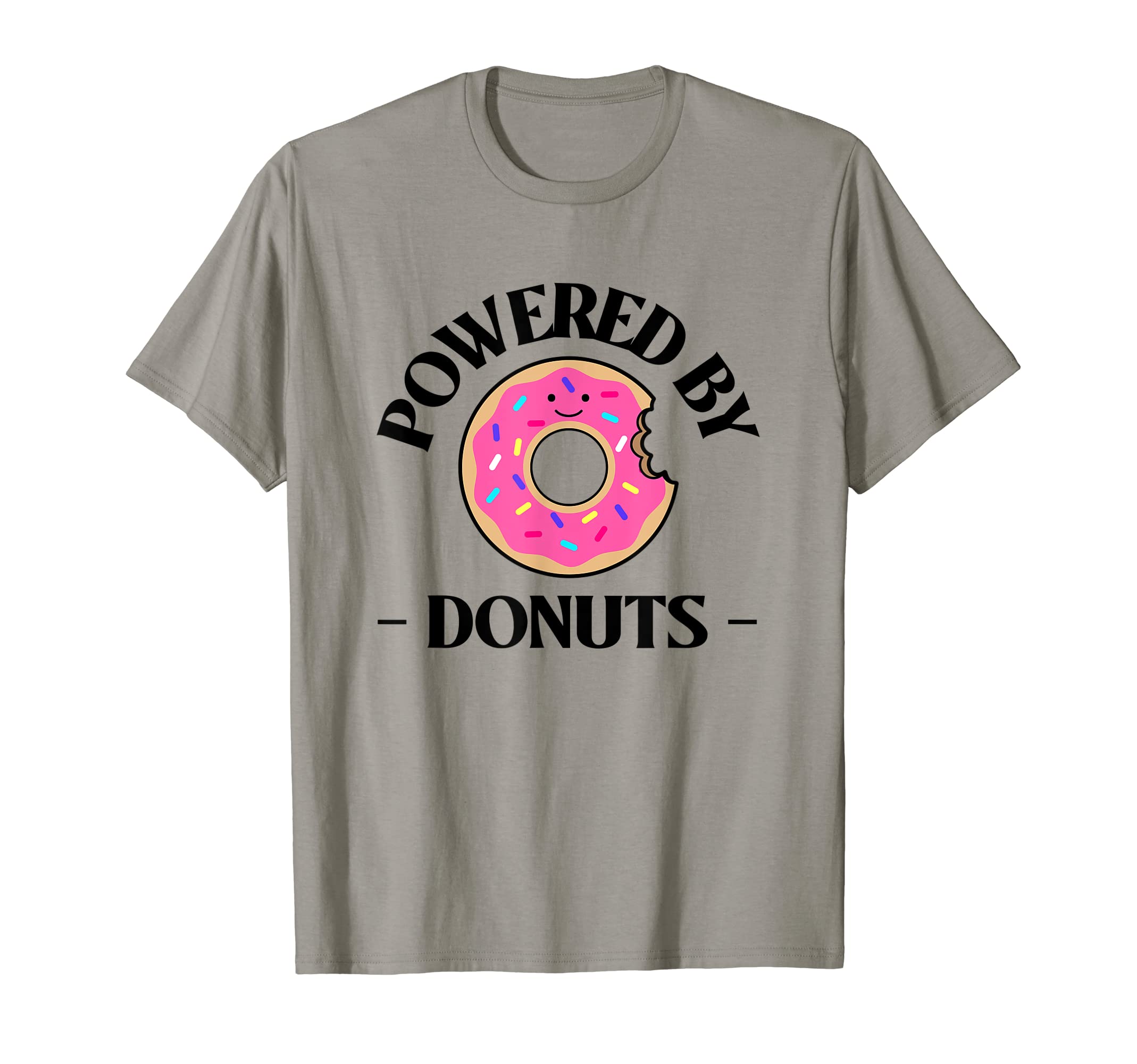 Mocking MerchDonut Lover Present - Powered by Donuts - Funny Donut T-Shirt