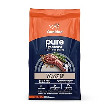 CANIDAE Grain Free Pure Elements Dog Dry Formula with Fresh Lamb, 4 lbs