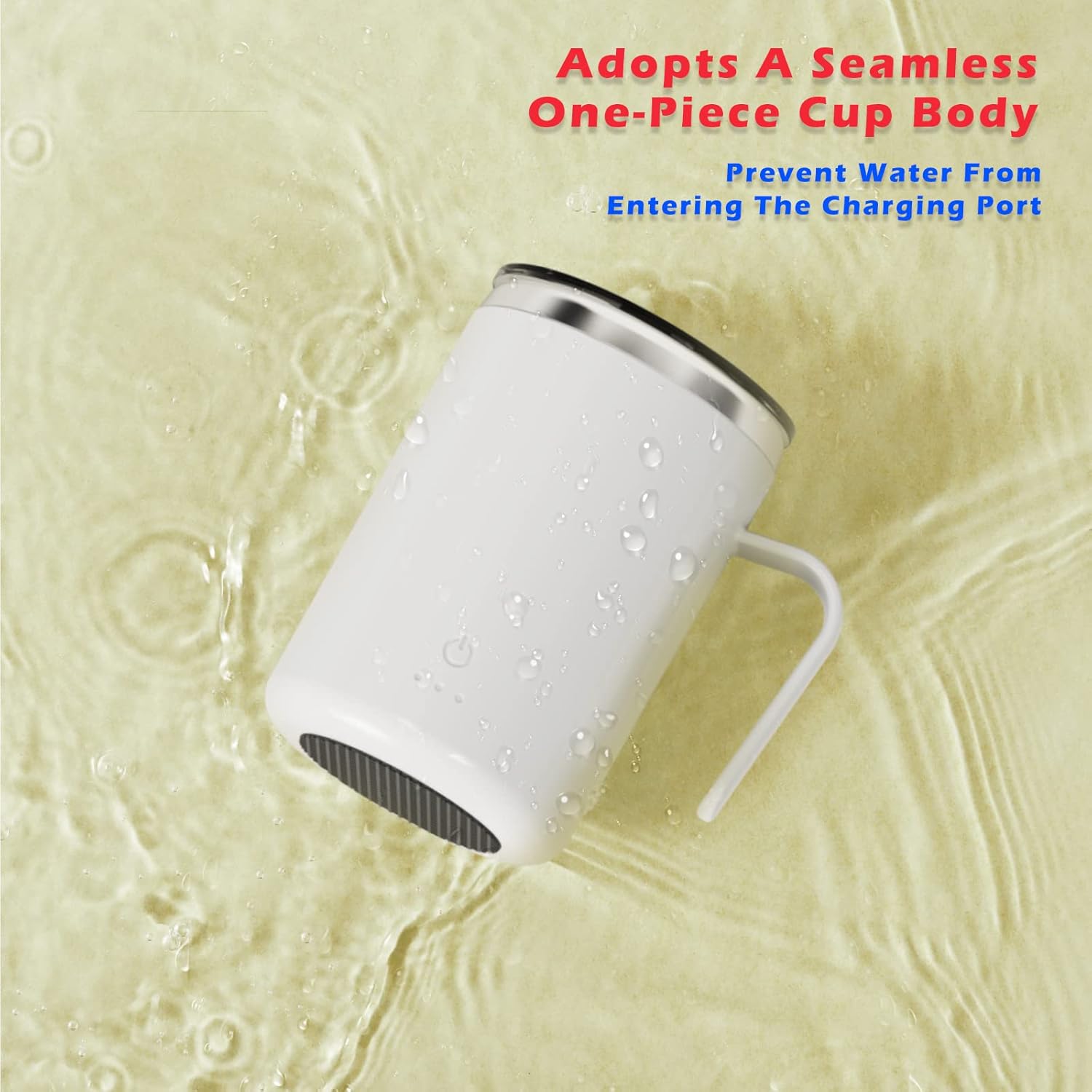 Rechargeable Self Stirring Mug - Magnetic Adsorption Charging | IPX7 | Electric Auto Mixing Stainless Steel Cup 400 ml/13.5 oz(Black) - Image 4