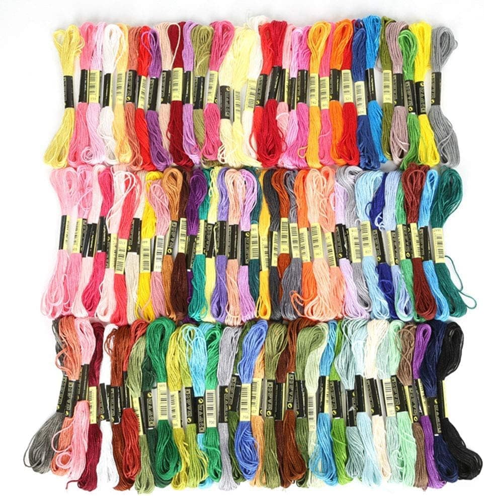 Image of 8Pcs 7.5m Cotton Stitch Embroidery Thread Floss DIY Friendship Bracelets Floss Craft Sewing Skeins Grey Fashion Embroidery Floss for Arts, Crafts and Sewing