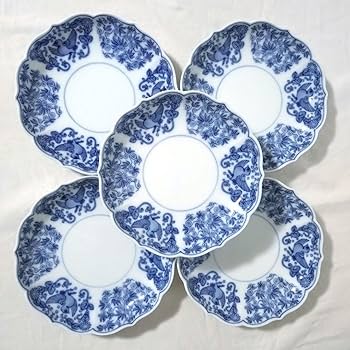 深川製磁 - 深川製磁　花鳥唐草 取分皿　5枚セット Amazon.co.jp: 深川製磁 花鳥唐草 5号和皿揃 有田焼 中皿 銘々皿