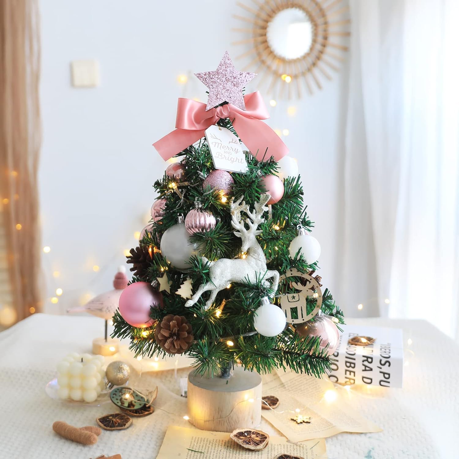 Amazon.co.jp: クリスマスツリー 卓上 ミニツリー 北欧 45cm