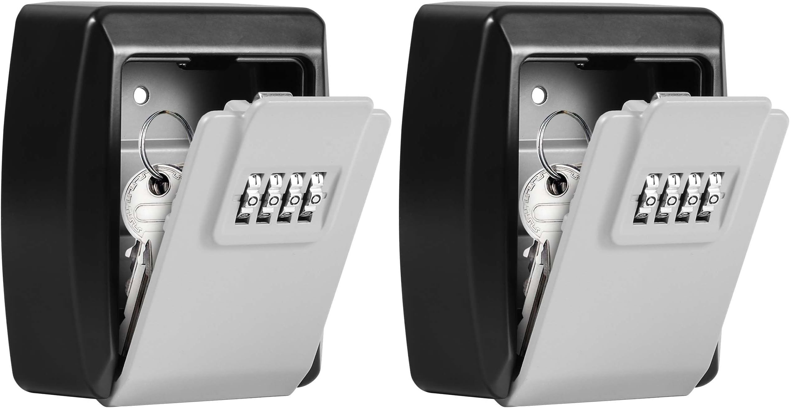 Caja de seguridad para llaves exteriores Vinabo en gris pack de 2