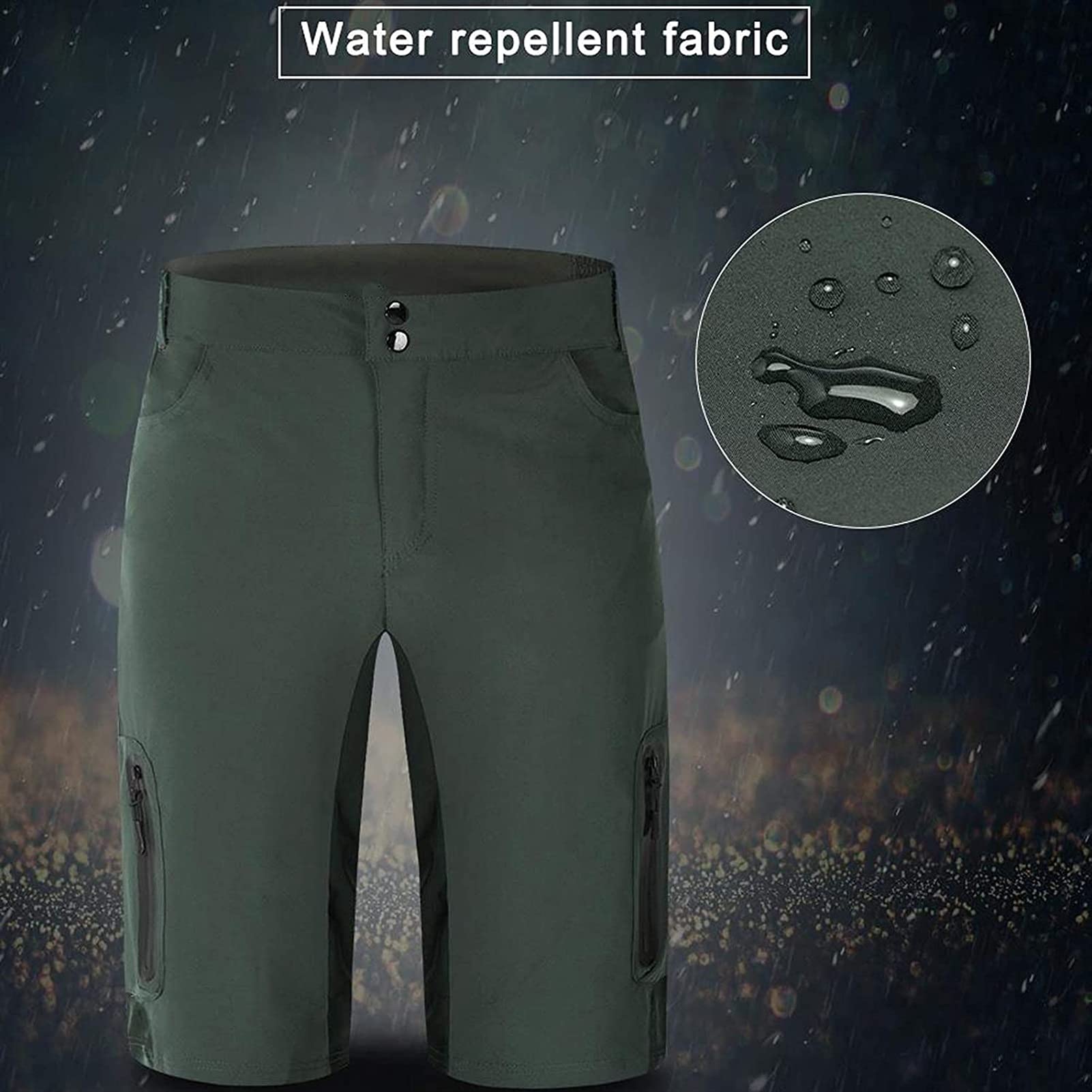 Szorty rowerowe Męskie spodenki rowerowe MTB Spodenki rowerowe Bez wyściełanych spodenek rowerowych Oddychające szybkoschnące spodenki do roweru górskiego Baggy Shorts do jazdy na rowerze na świeżym powietrzu Bieganie na siłownię (kolor: B, rozmiar: C (L)