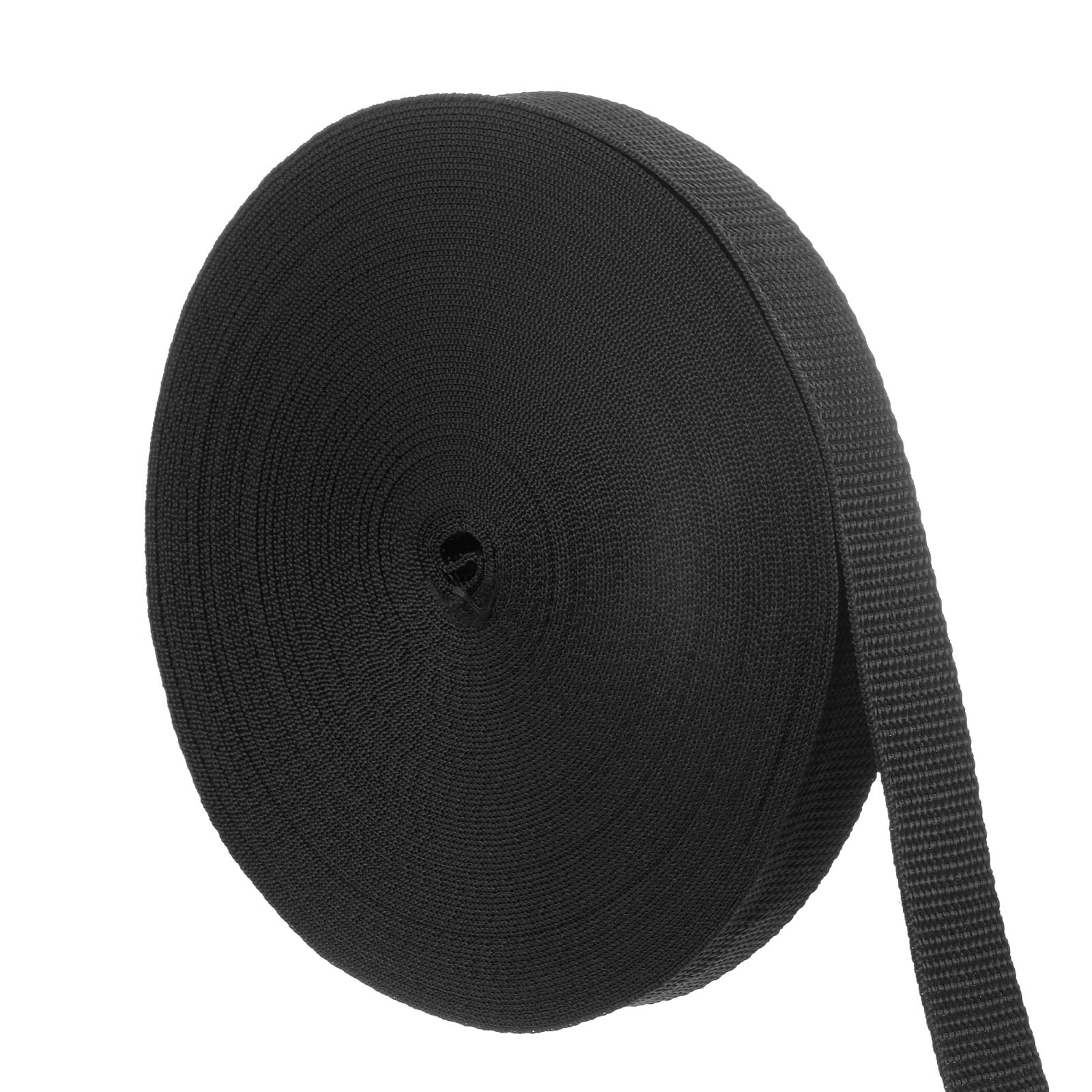 M METERXITY Tree Tie Strap-1 Roll 66 Feet x 1 Inch Garden Staking Straps,Plant Supports Tree Tie Staking,Tree Support Straps Apply to Outdoor/Garden/Plant/Staking/Guying(Black)