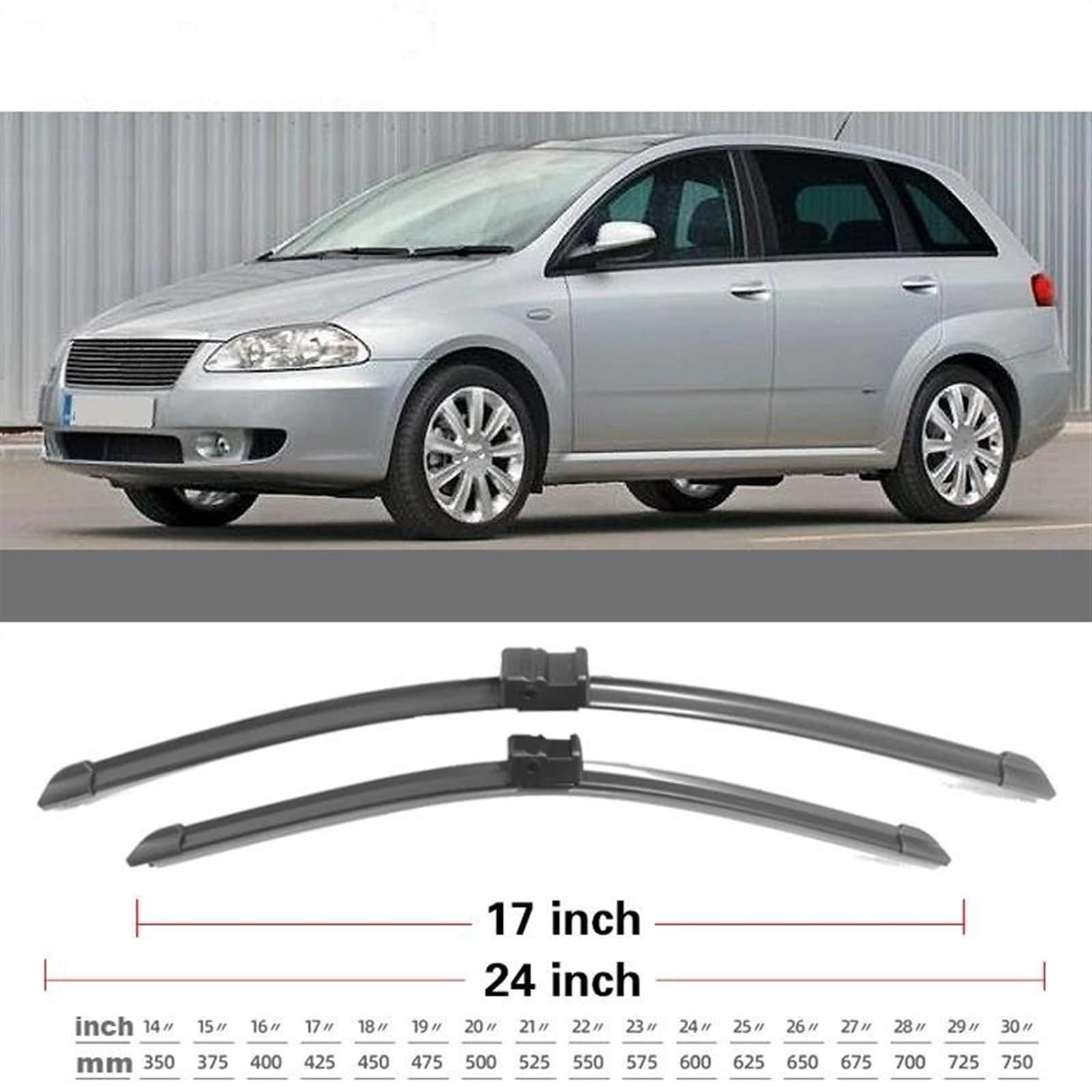LHD Accessori Auto Spazzole Tergicristallo Parabrezza Gomma Silicone Ricarica Tergicristallo Anteriore Per FIAT Per Croma 2005-2013