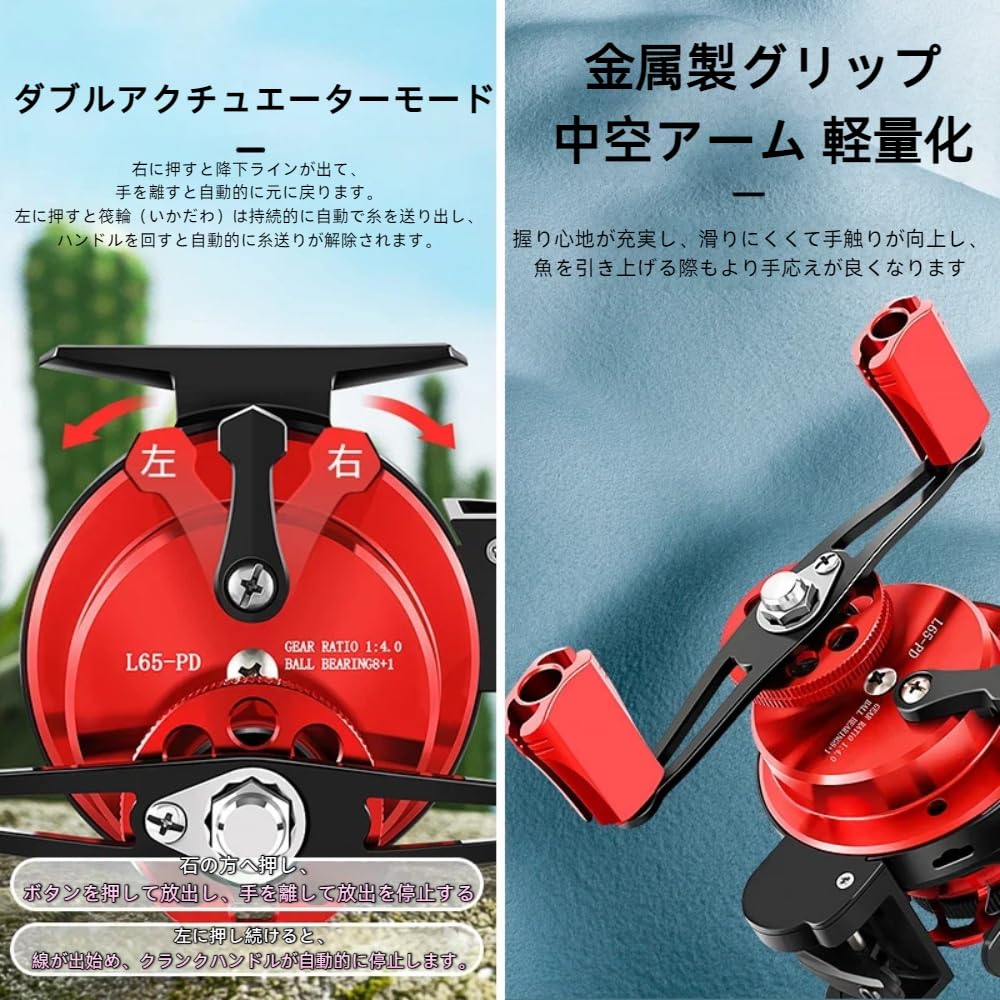 Amazon.co.jp: LumingLight筏 リール 右巻き/左巻き 筏釣り カセリール