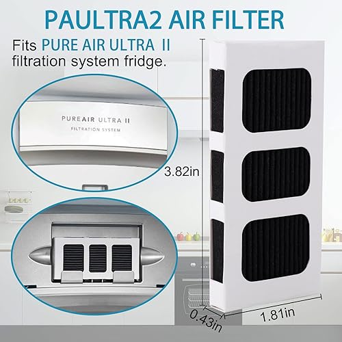 Miniatura 3 de SEISSO Paultra2 Filtro de aire de repuesto para frigidaire Pure Air Ultra II, filtro de aire ELPAULTRA2 para Electrolux Pure Advantage ULTRA II,