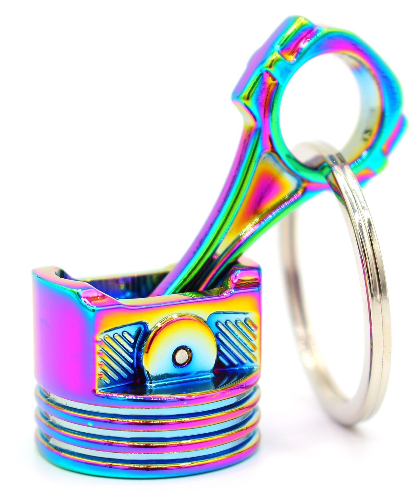 VmG-Store Engine Piston XL Flip Flop Key Ring 3D Chrome Engine Key Tuning Car Rim