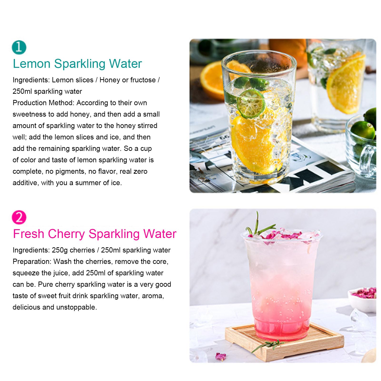AYNEFY Sparkling Water Maker, Portable Soda Maker DIY Sparkling Water Maker Aluminum Soda Makers for Home Bar Outdoor Use Making Cocktails DIY Sparkling Drinks