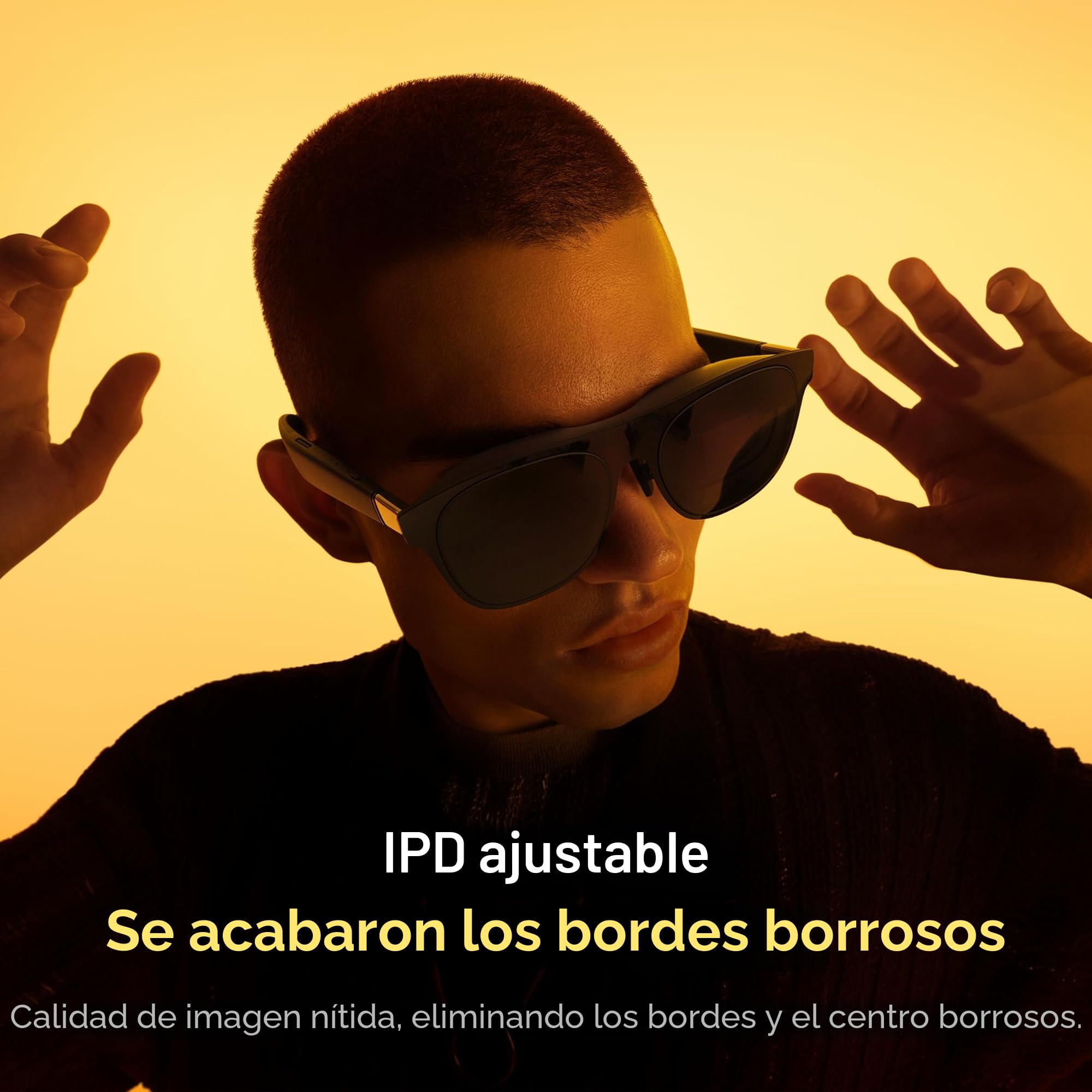 XREAL One AR Gafas con Chip X1, Smart Glasses XR 3 DoF Nativo, 147" 50° FOV, 120Hz Pantalla, Audio Premium, 3 Transparencia de Lente, 17/16/15, Steam Deck, ROG, PC, Android (Solo USB-C DP)