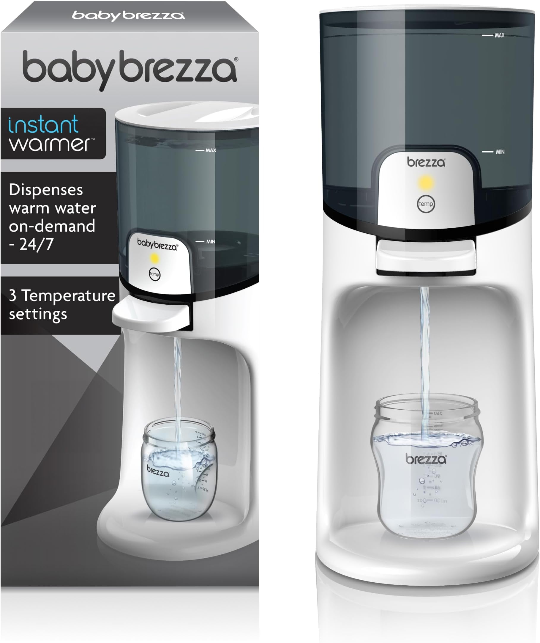 Instant Warmer – Instantly Dispense Warm Water at Perfect Baby Bottle Temperature - Traditional Baby Bottle Warmer Replacement - Fast Baby Formula Bottles 24/7 – 3 Temperatures
