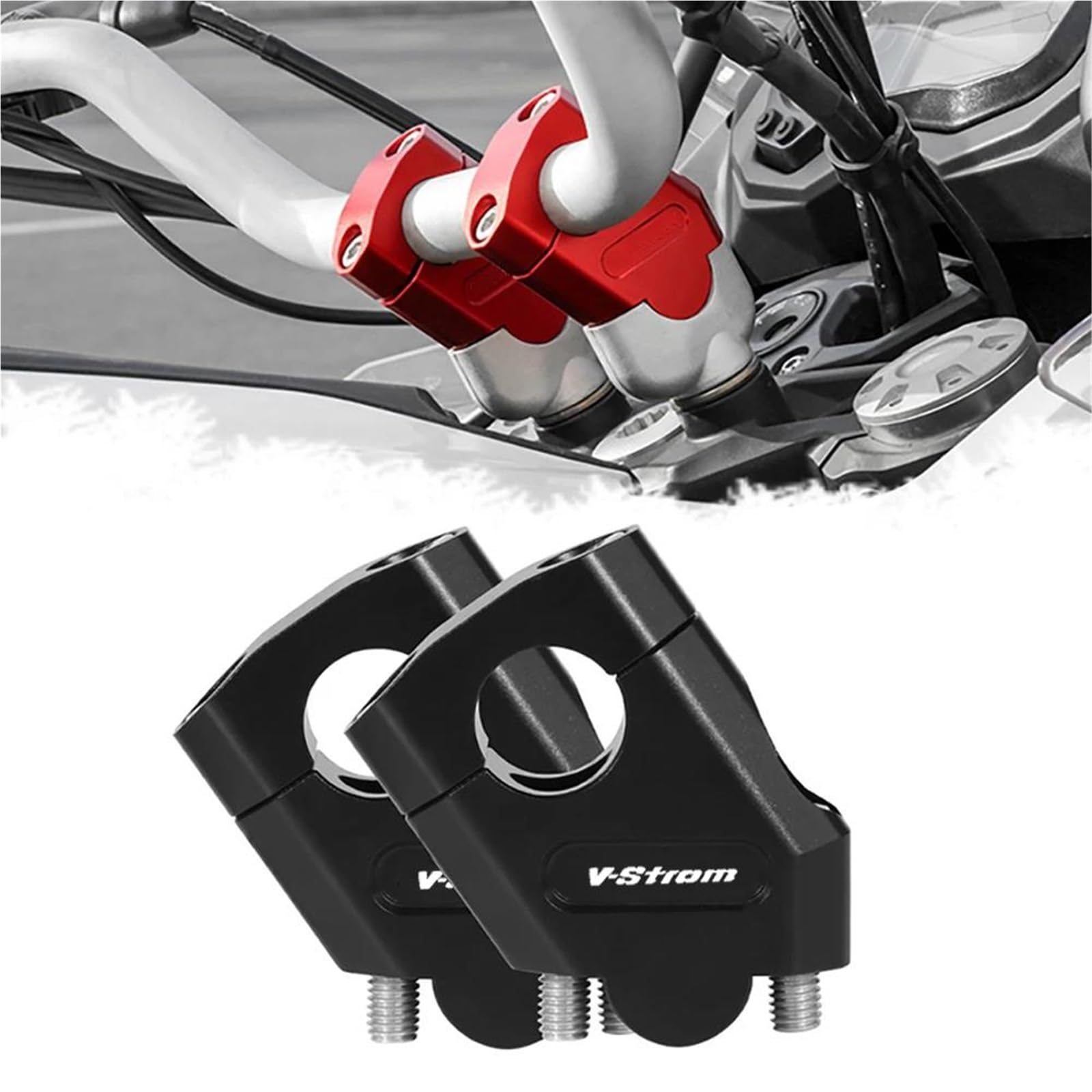 Per Suzuki VSTROM 650 1000 1050 1050XT V-STROM 250 DL250 DL650 DL1000 Riser Manubrio Motocross Morsetto Di Montaggio Per Fossa