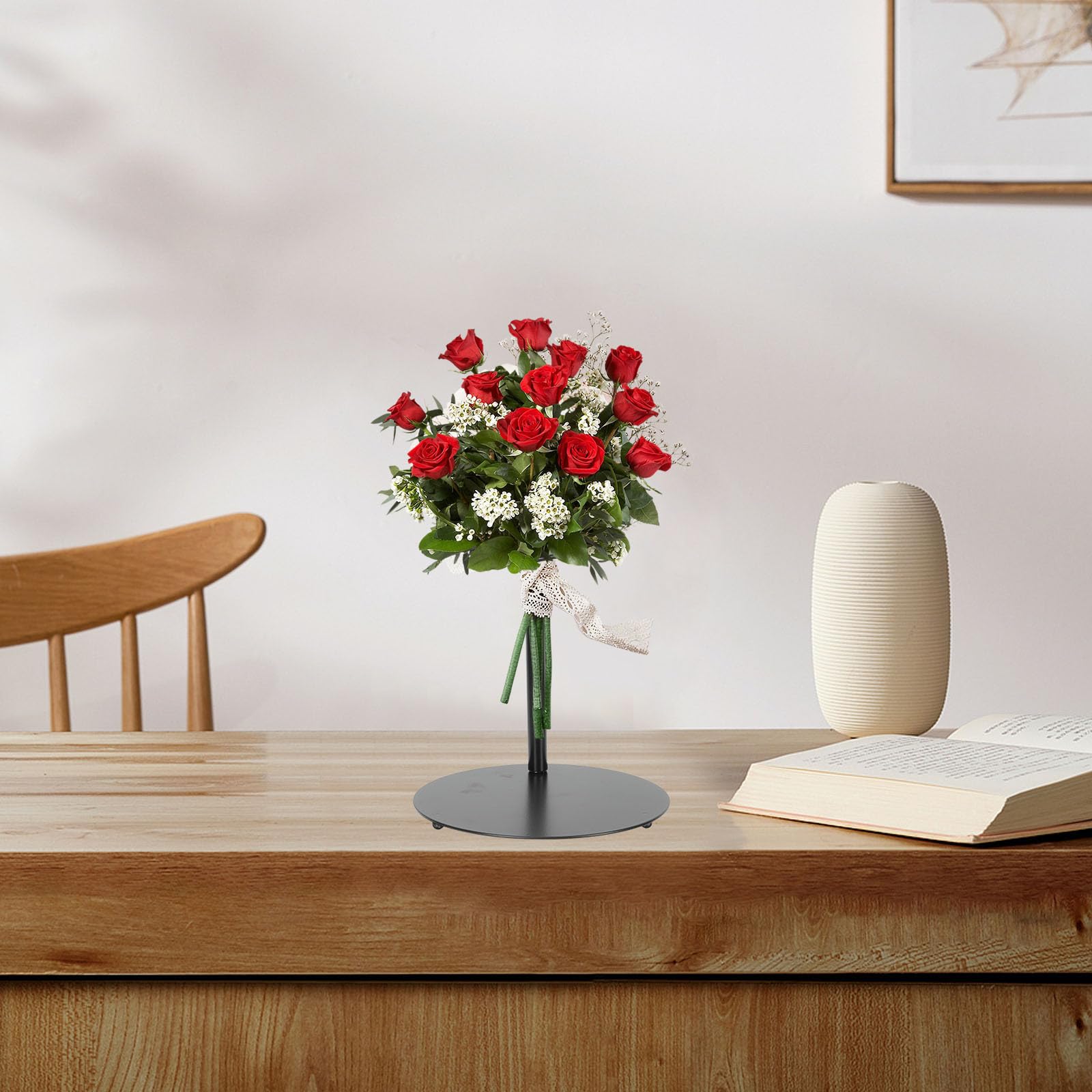 GLEAVI Tischstraußständer mit verstellbarem Halter, stabiler Blumenstrauß Präsentationsständer für den Desktop im Blumenladen