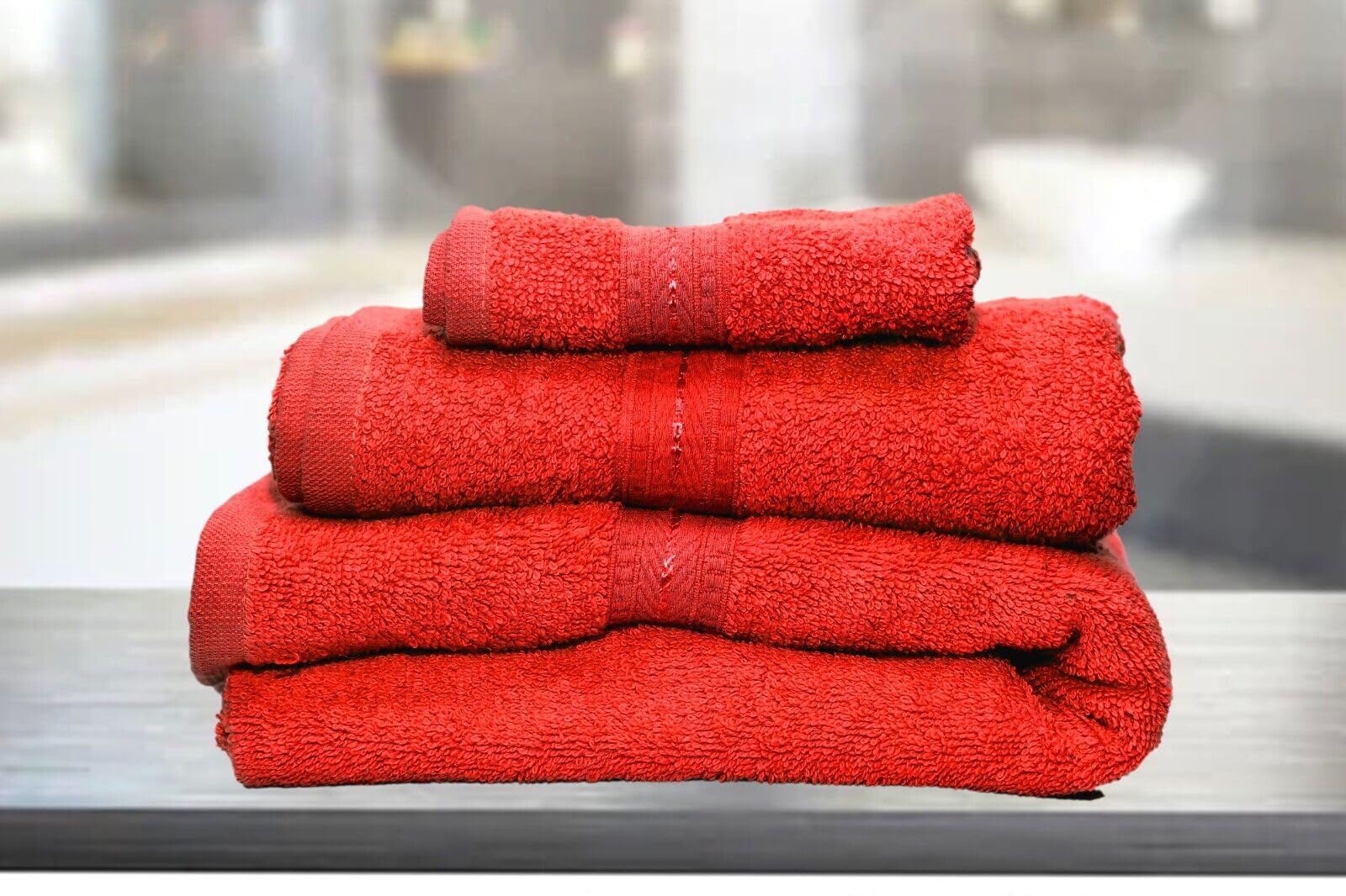 ARA CHOICE 1/3pcs Towel Set Bale Luxury 100% Egyptian Cotton Face Hand Bath Bathroom Towels Machine Washable Tumble dry low - Image 3