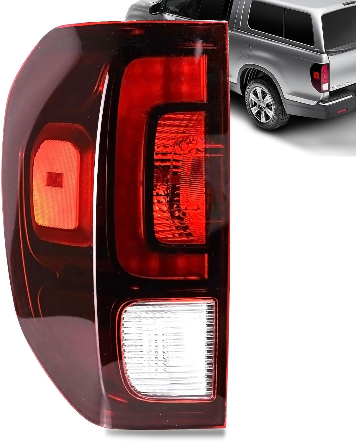 LED Tail Light Compatible With 2017-2023 Honda Ridgeline Rear Light Taillight Right and Passenger Side Replace 33500-T6Z-A03 33500T6ZA03