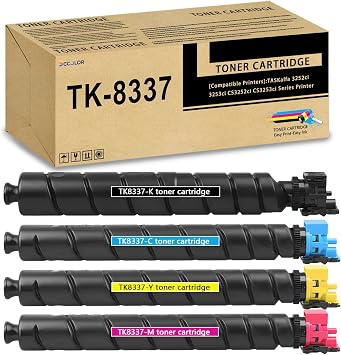 High Yield TK8337 TK-8337 Toner Cartridge TK-8337K TK-8337C TK-8337M TK-8337Y Compatible with Kyocera TASKalfa CS3252ci CS3253ci 3252ci 3253ci Series Printers