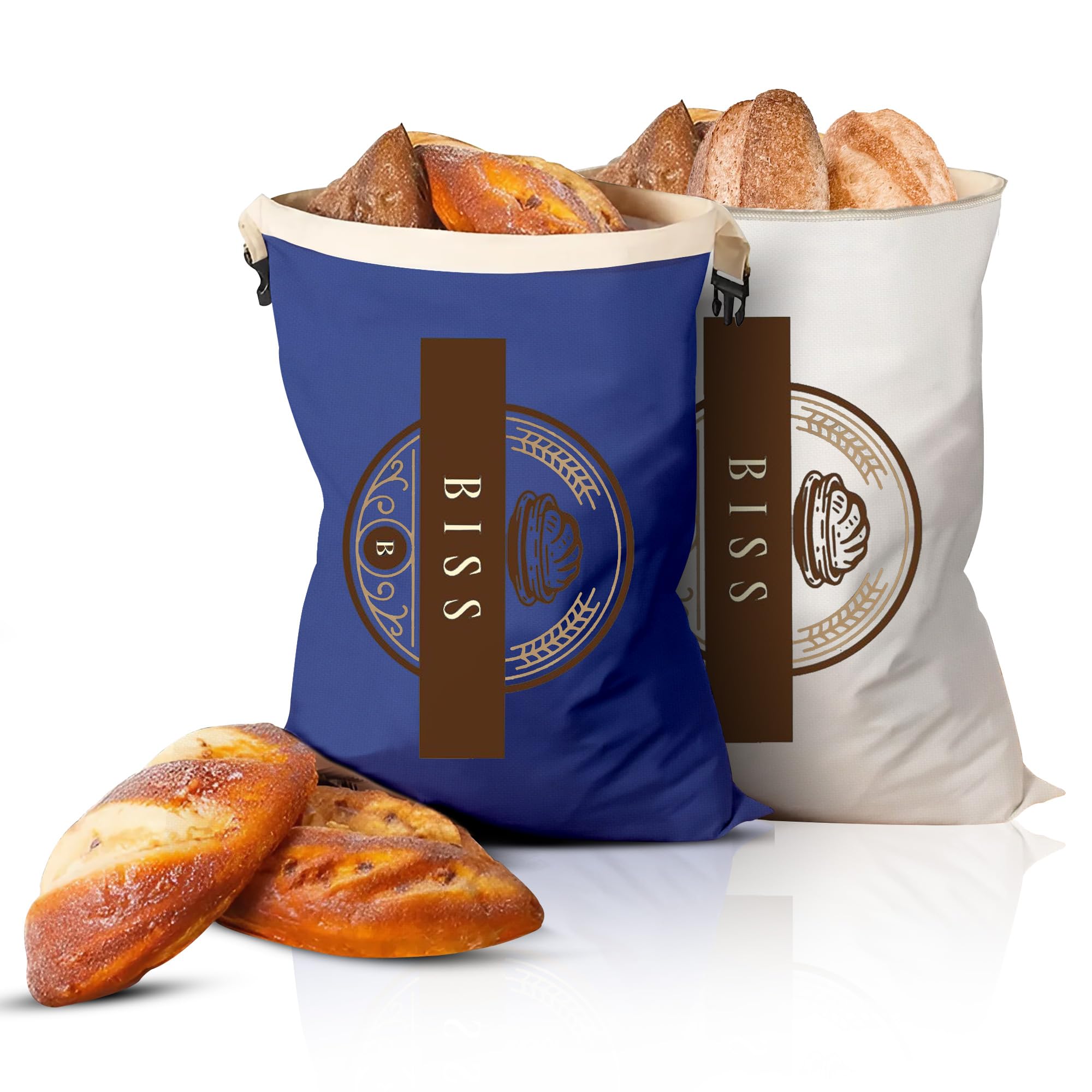 Bread Bags for Homemade Bread – 2-Pack XL Sourdough Bread Bags, Reusable, Freezer Safe, Perfect for Sourdough Storage, Gifting, and Bake Sales