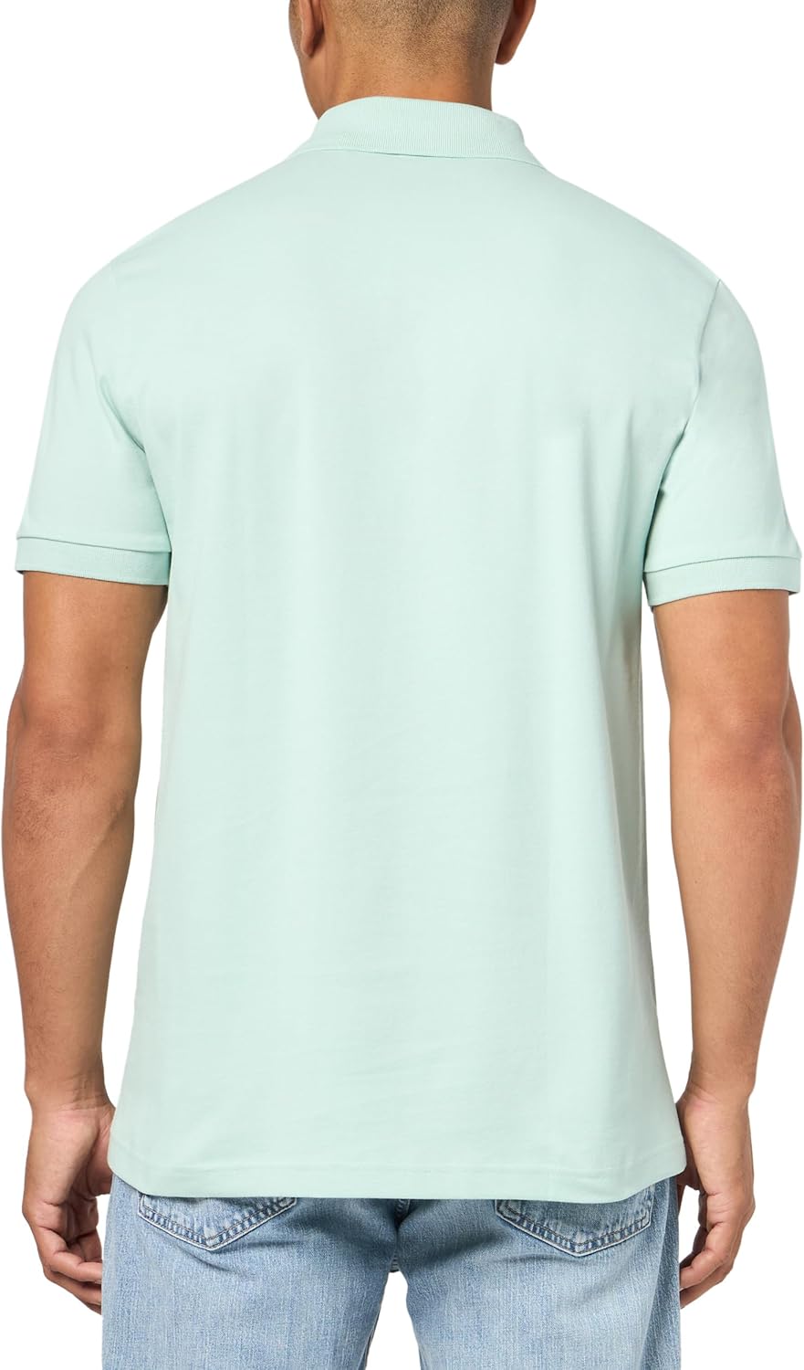 BOSS Mens Square Patch Logo Slim Fit Pique Polo Shirt - Image 3