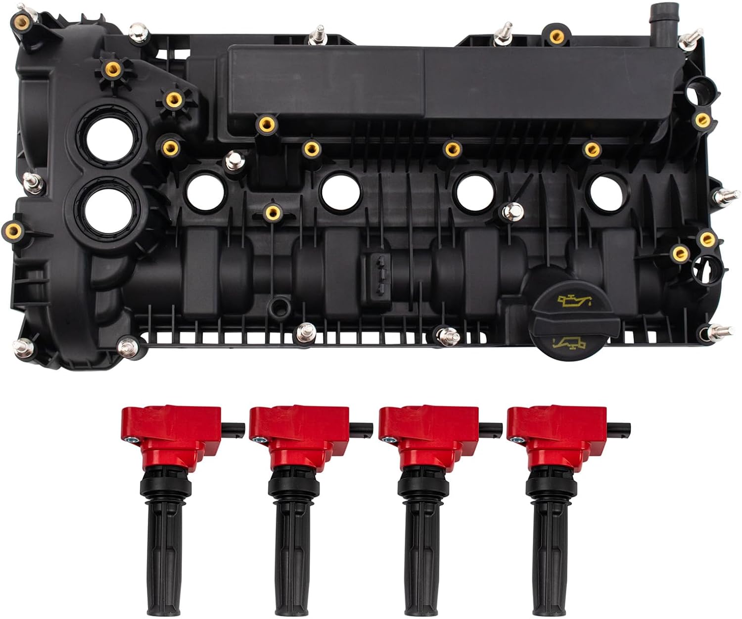 TRQ Ignition Coil Kit 5 Piece Performance Compatible with 2019 Ford Edge