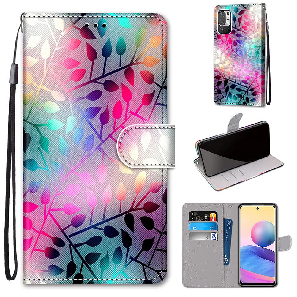 Custodia Con Fessura Porta Carte E Supporto Per Xiaomi Redmi Note 10 5G / Poco M3 Pro – TPU E Pelle PU, Flip