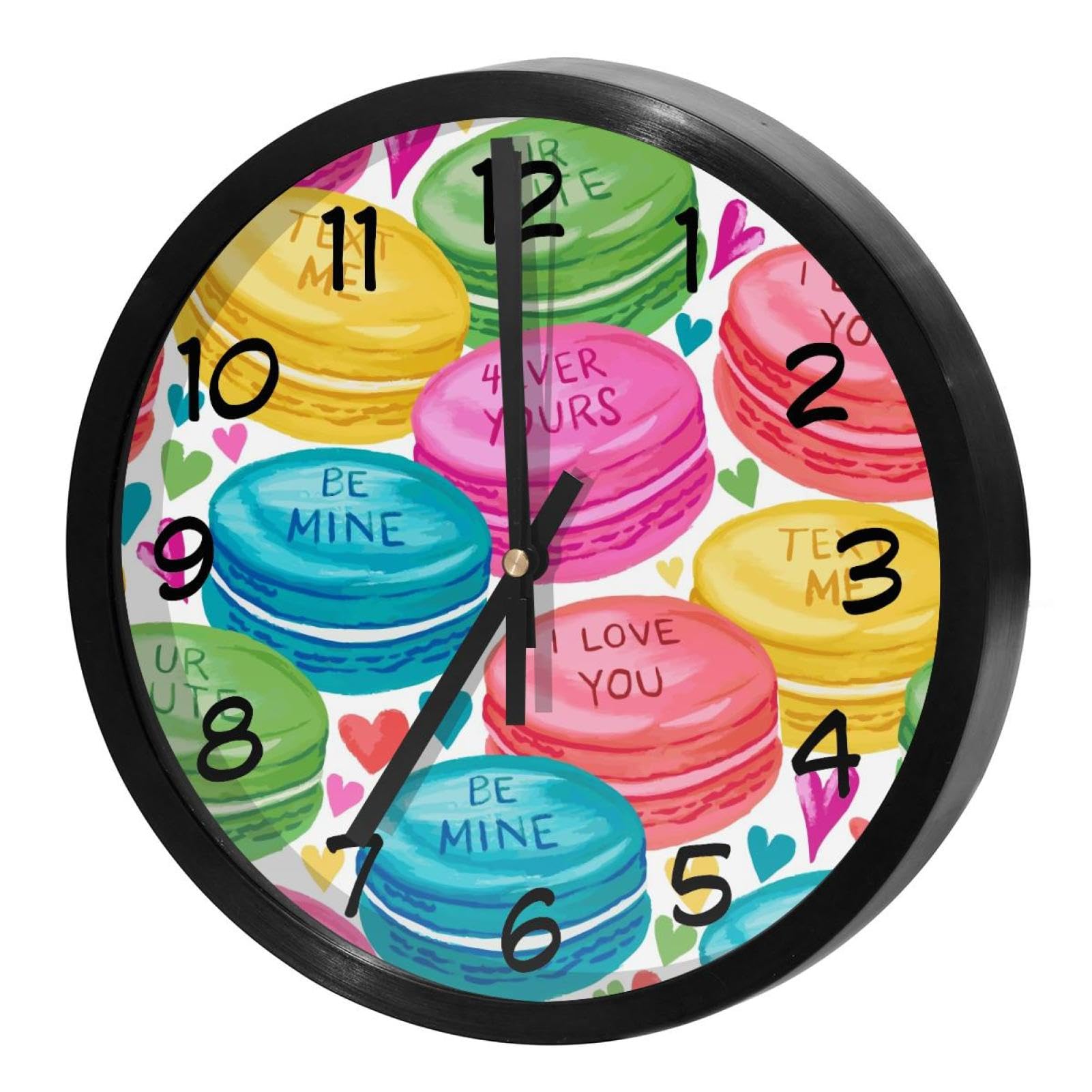 Horloge murale silencieuse à quartz à piles pour école et bureau