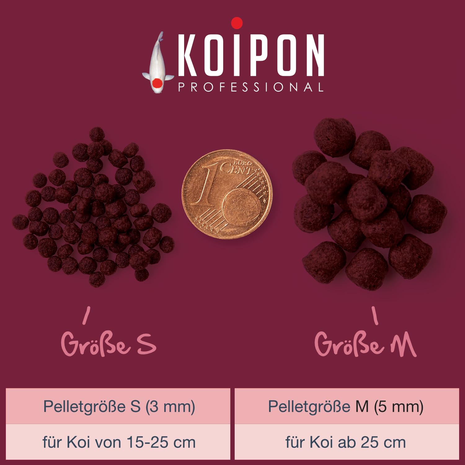 KOIPON Premium Störfutter 3 kg, sinkend, Teichfutter 6mm Pellets für Stör im Gartenteich, Ideal für gemeinsame Haltung mit Koi