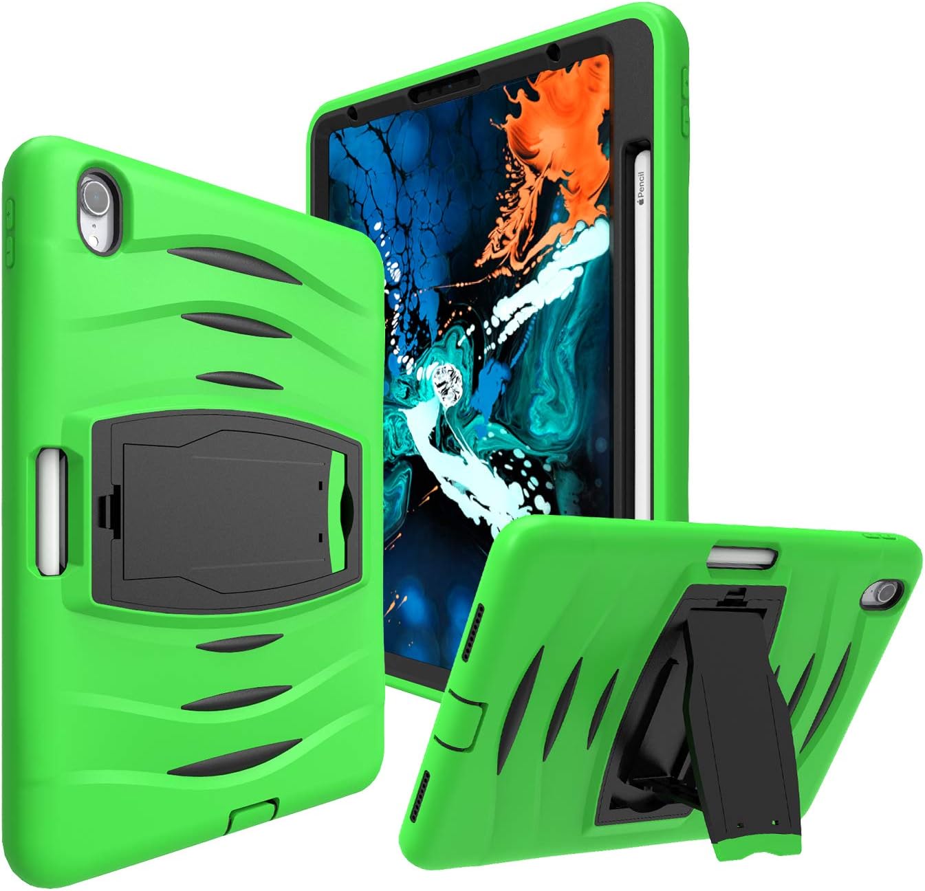 iPad Pro 11inch Case, KIQ FullBody Heavy Duty Military Rugged Shockproof Case Cover Stand