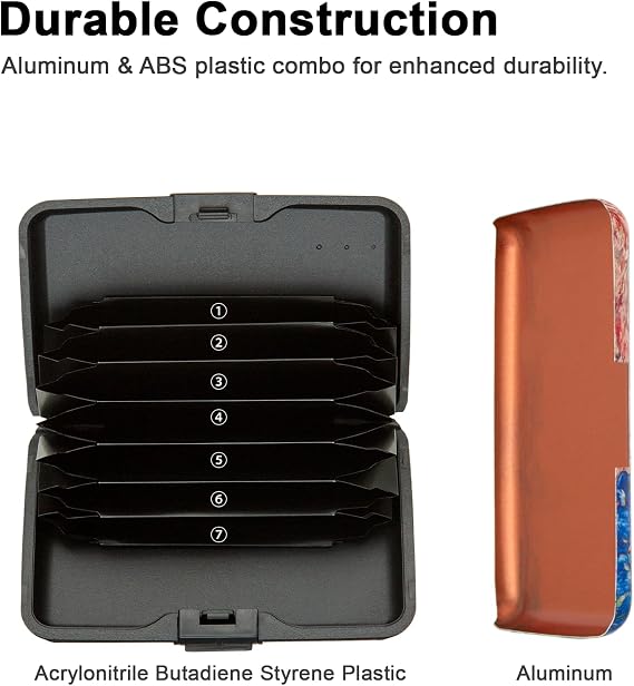 Credit Card Holder for Women Men RFID Blocking Wallet Small Business Metal Slim Mini Aluminum Hard Case