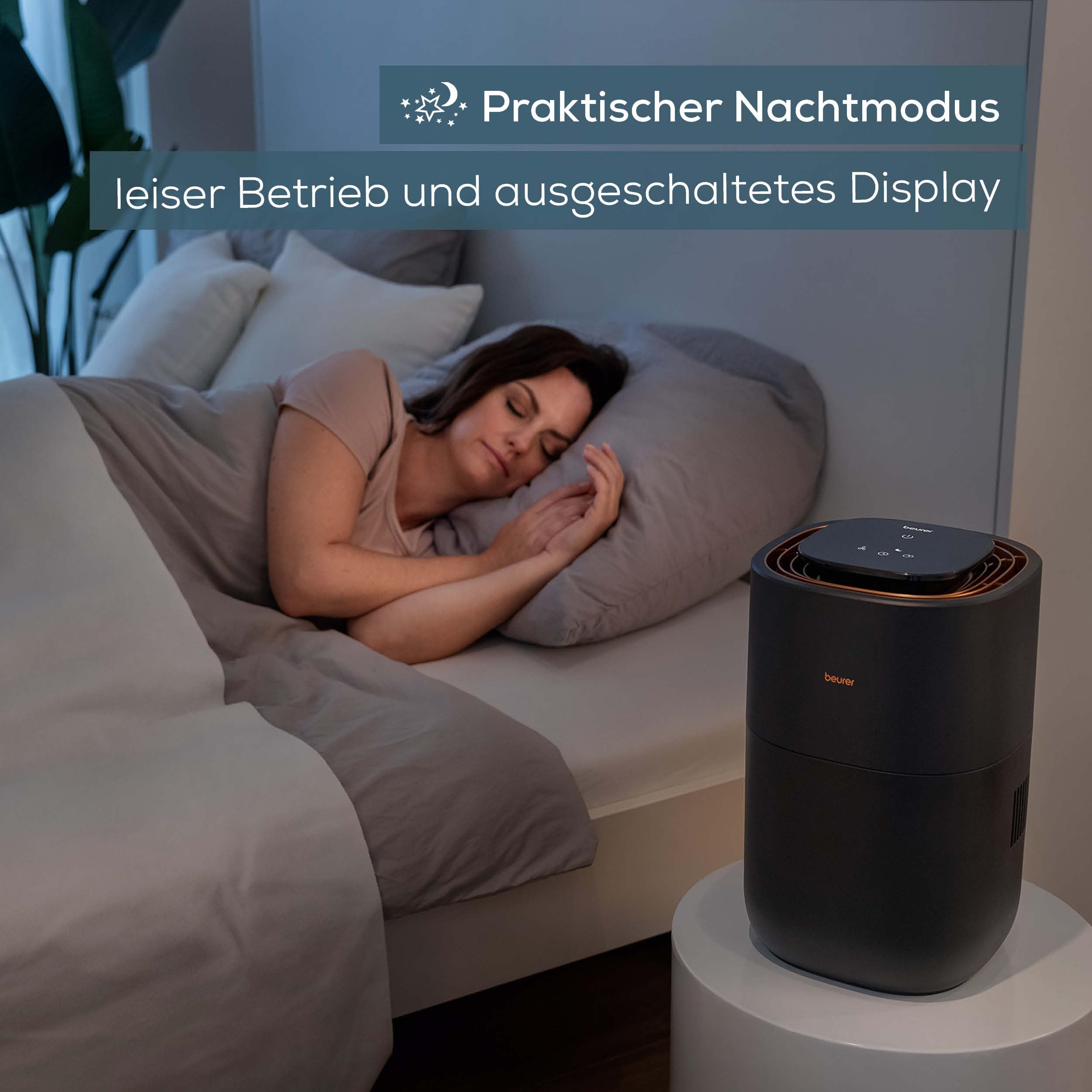 Beurer LB 300 Plus Luftbefeuchter, Kaltverdunstungstechnologie, Luftfeuchtigkeitsindikator, Filtertrocknungsfunktion, bis 45m²