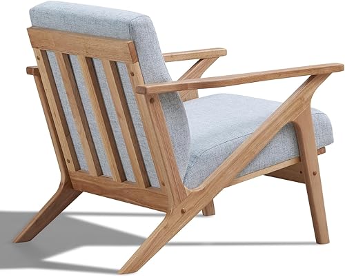 Miniatura 27 de Zola - Silla moderna de mediados de siglo, muebles de sala de estar, beige/roble Beige/Roble,Terciopelo rubor/Nogal,Terciopelo