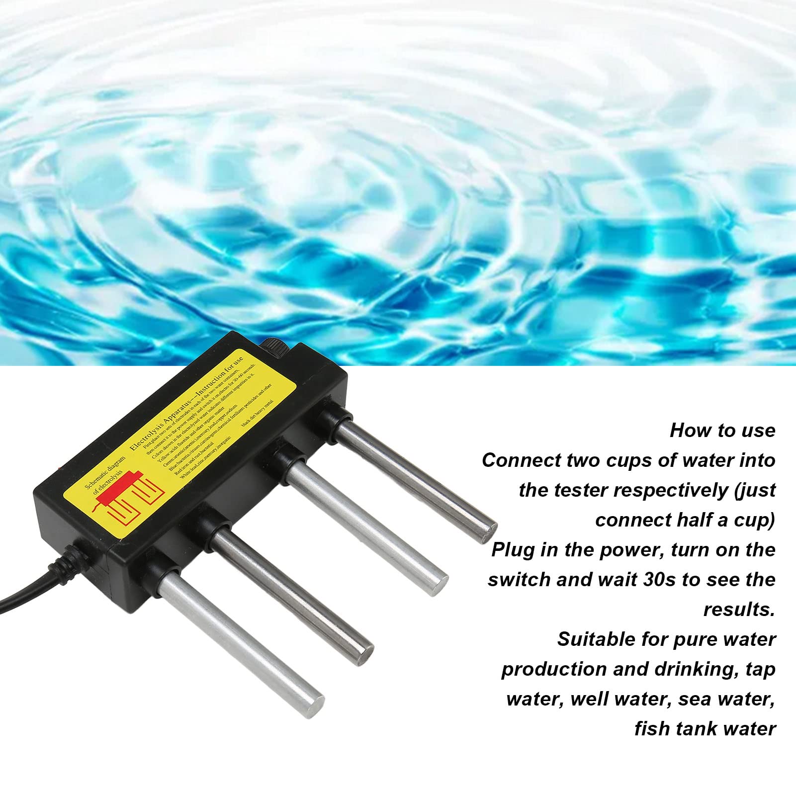 Électrolyseur D'eau Testeur De Qualité - TDS PH, Test Rapide De Pureté De L'eau Du Robinet, Filtre, Pour Usage Domestique - 4