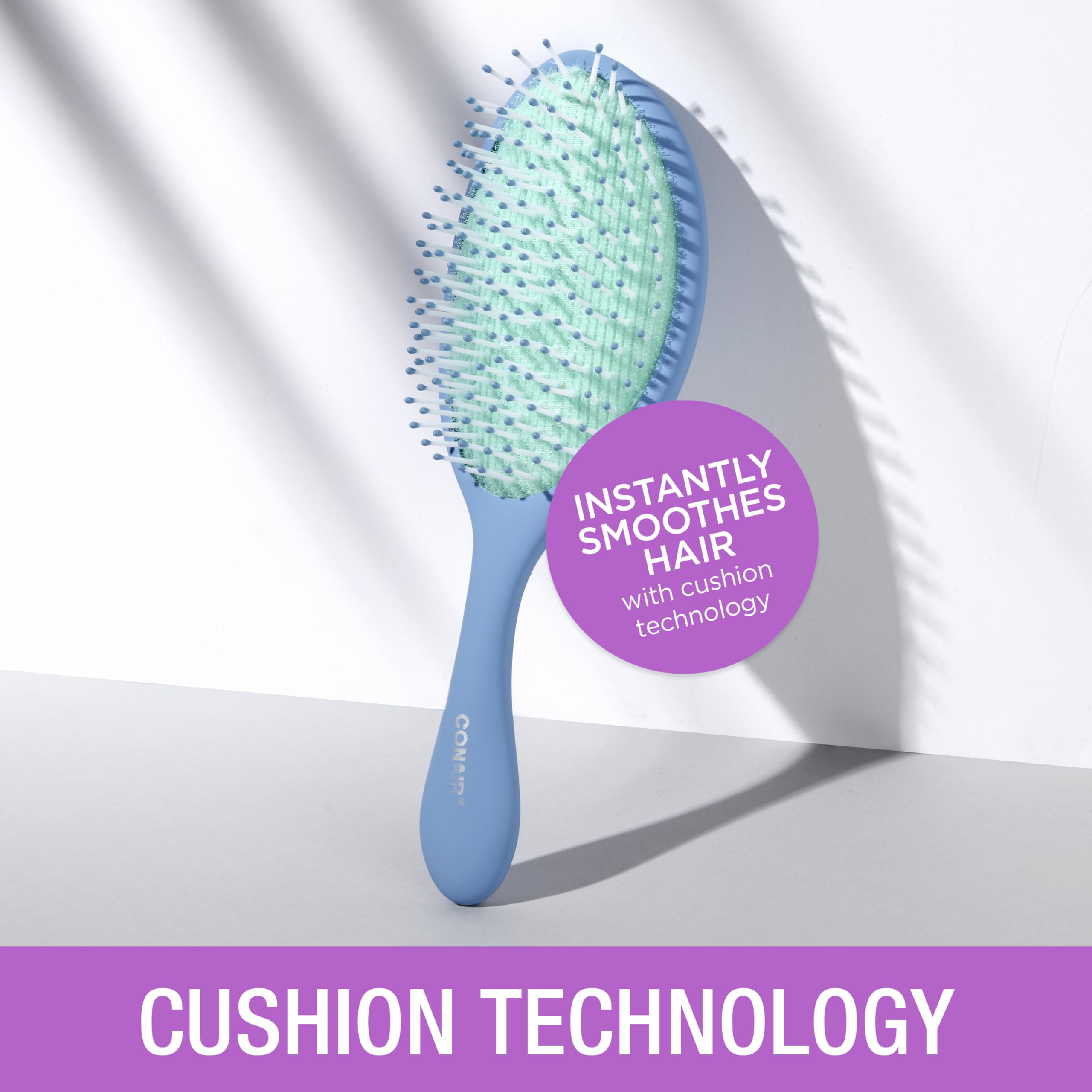 Conair No Frizz Days XL gładka poduszka szczotka do włosów - szczotka do rozczesywania włosów - szczotka do włosów - zmniejsza puszenie się włosów
